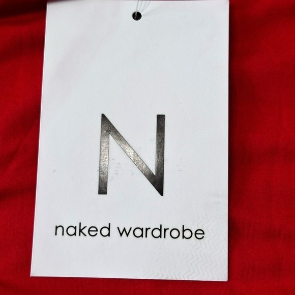 Naked Wardrobe NWT Size Large‎ Red tshirt short sleeve mini dress - Picture 6 of 12